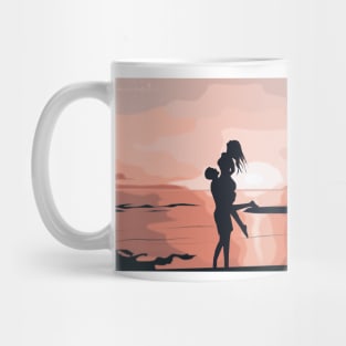 Sunset on the beach Mug